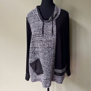 ⭐️ TAKE 50% OFF ⭐️ Picadilly NWOT Colour Block Mock Adjustable Neck Tie Sweater